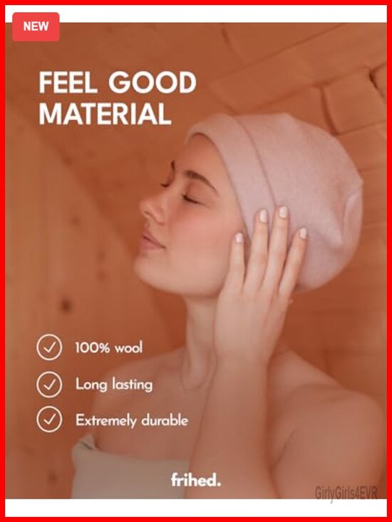 100% Sheep Wool Sauna Hat - Heat Protection Beanie for Sauna & Spa main image 5
